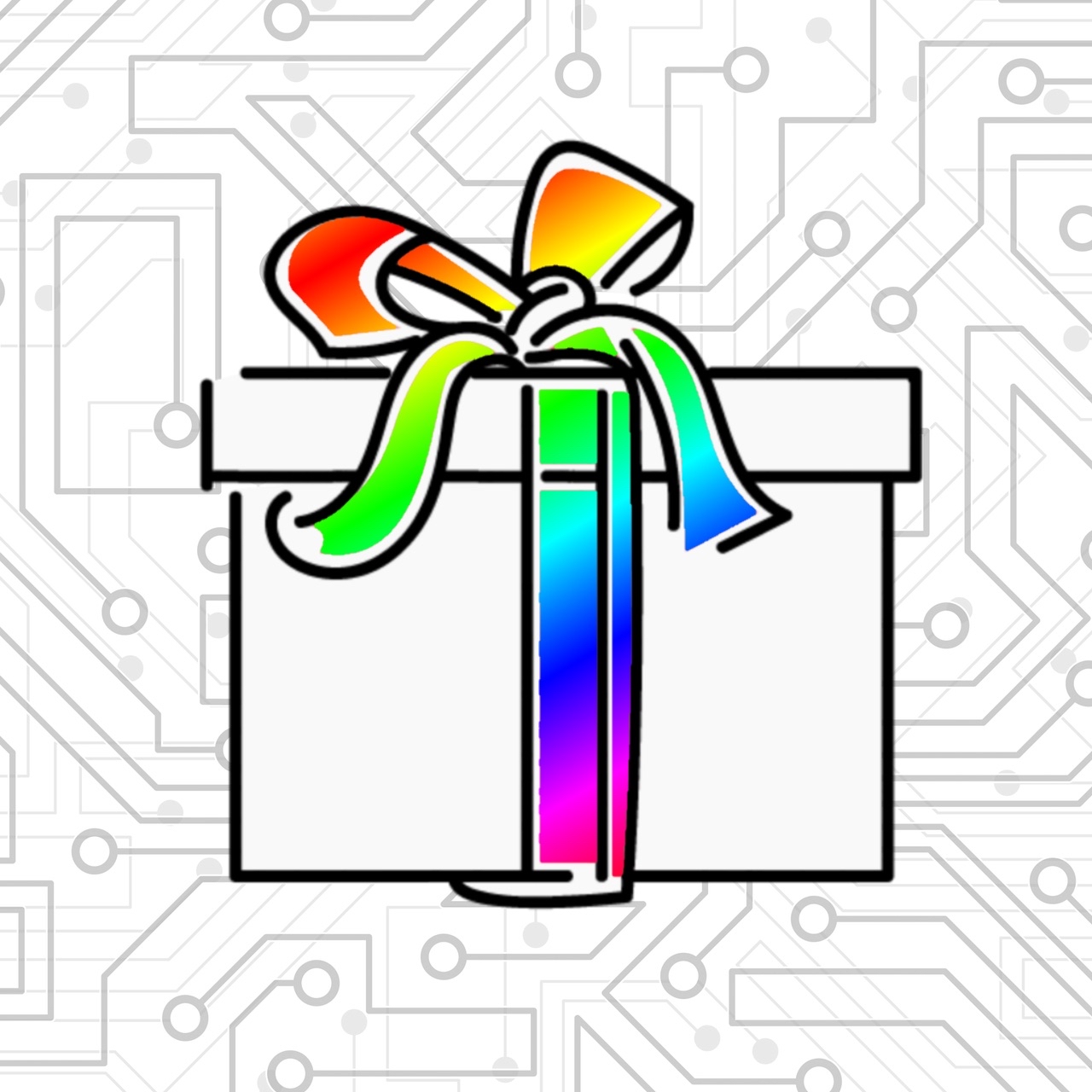 Rainbow present box